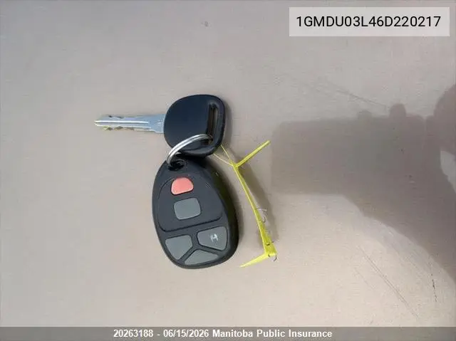2006 Pontiac Montana Sv6 VIN: 1GMDU03L46D220217 Lot: 20263188