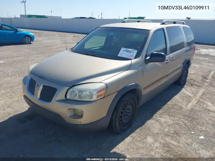 2006 Pontiac Montana Sv6 VIN: 1GMDV33L46D109911 Lot: 44604811