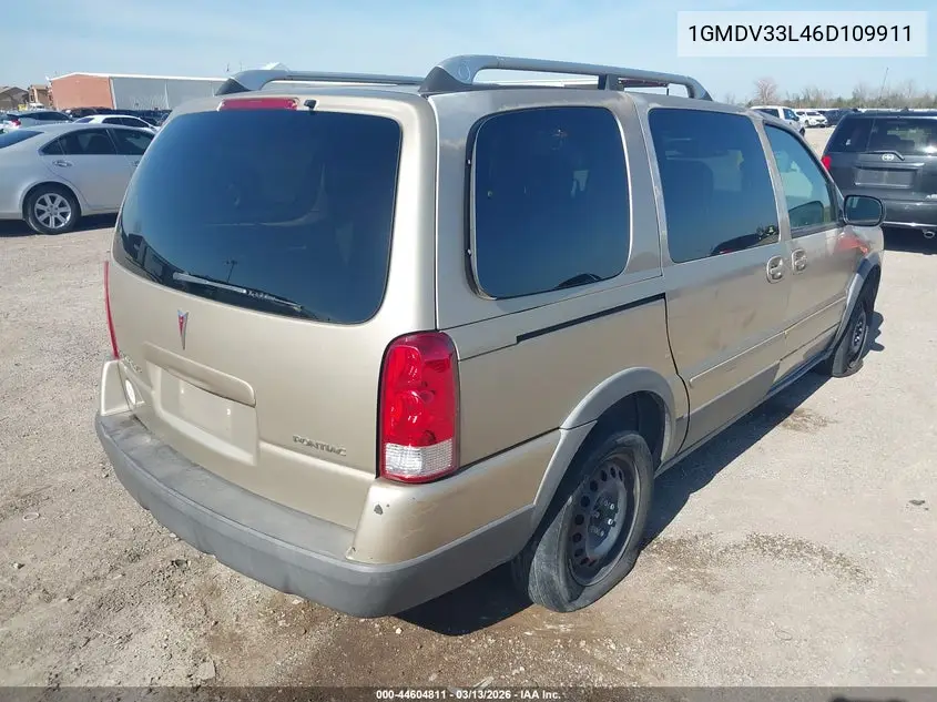 2006 Pontiac Montana Sv6 VIN: 1GMDV33L46D109911 Lot: 44604811