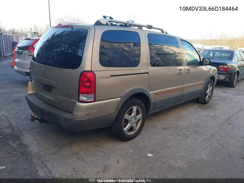 2006 Pontiac Montana Sv6 VIN: 1GMDV33L66D184464 Lot: 44929667