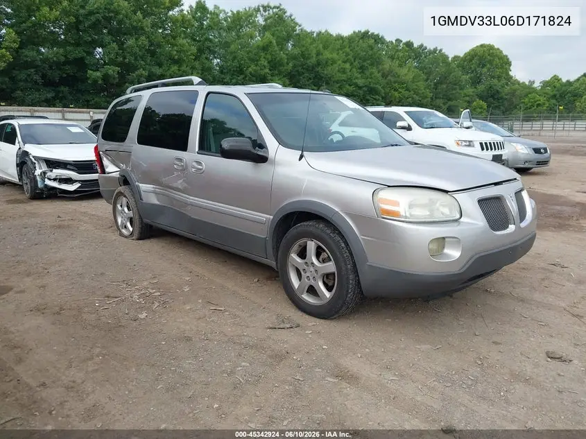 2006 Pontiac Montana Sv6 VIN: 1GMDV33L06D171824 Lot: 45342924