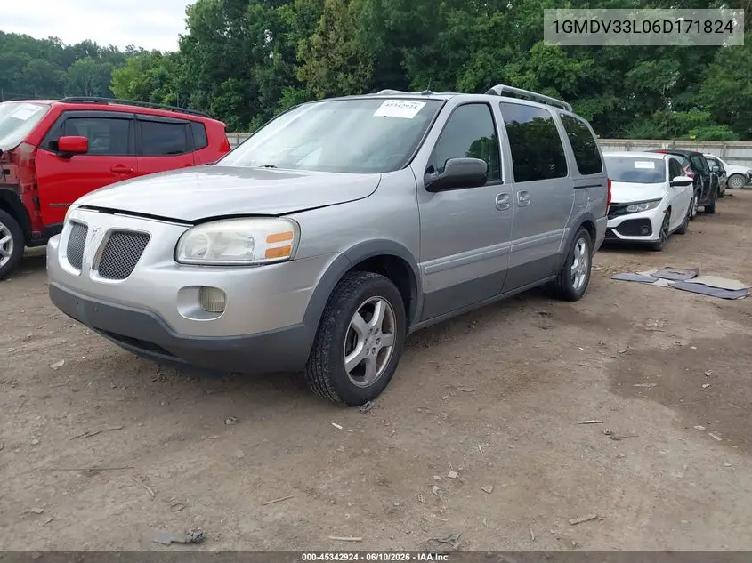 2006 Pontiac Montana Sv6 VIN: 1GMDV33L06D171824 Lot: 45342924