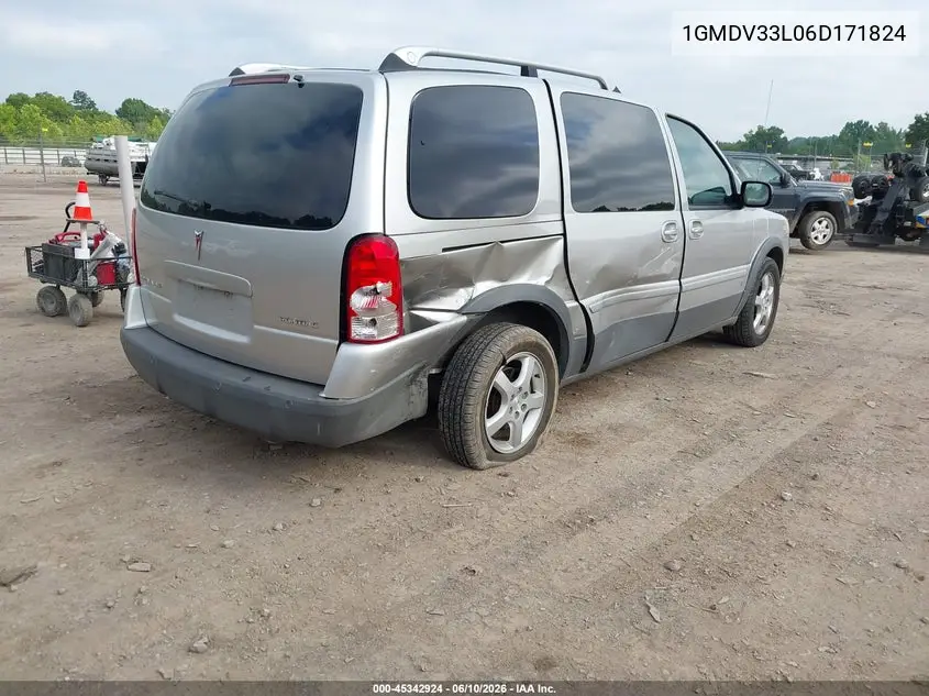2006 Pontiac Montana Sv6 VIN: 1GMDV33L06D171824 Lot: 45342924