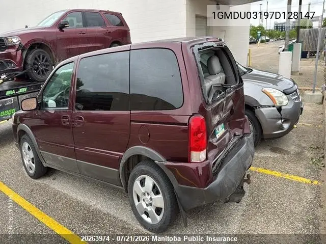 2007 Pontiac Montana Sv6 VIN: 1GMDU03197D128147 Lot: 20263974
