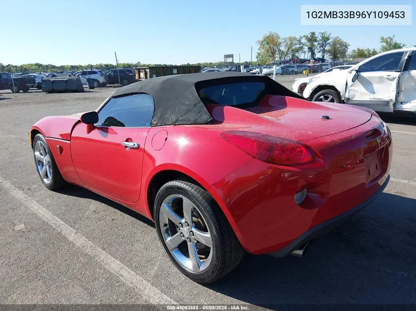2006 Pontiac Solstice VIN: 1G2MB33B96Y109453 Lot: 45063585