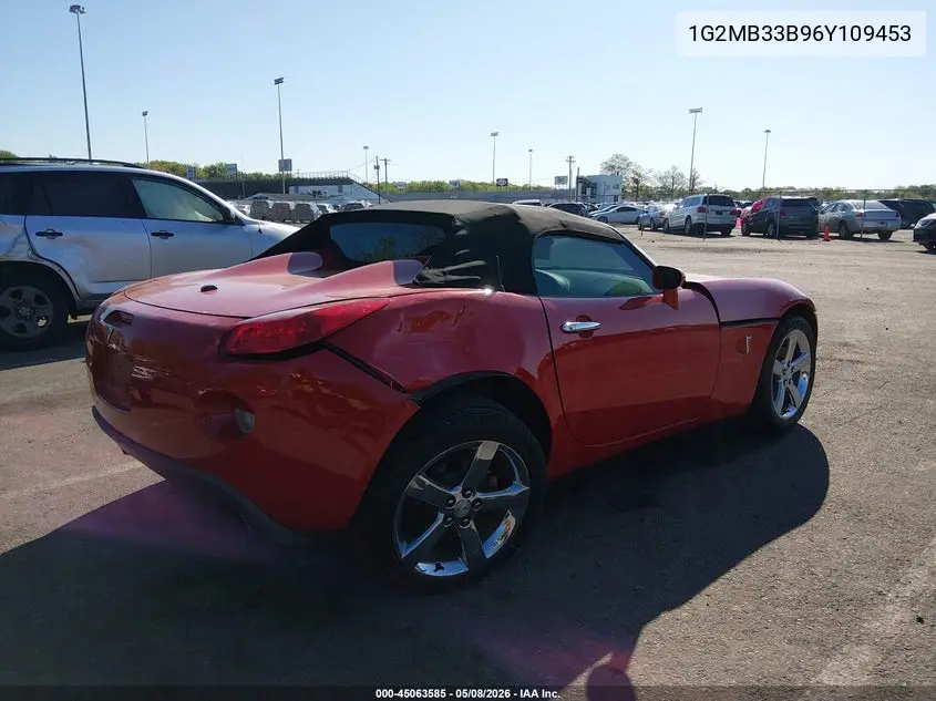 2006 Pontiac Solstice VIN: 1G2MB33B96Y109453 Lot: 45063585