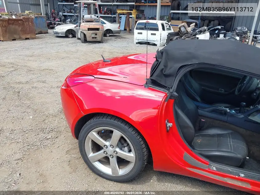 2006 Pontiac Solstice VIN: 1G2MB35B96Y113712 Lot: 45255702