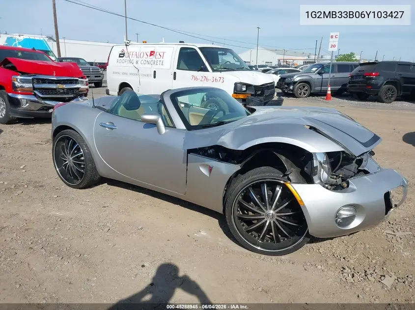 2006 Pontiac Solstice VIN: 1G2MB33B06Y103427 Lot: 45288945
