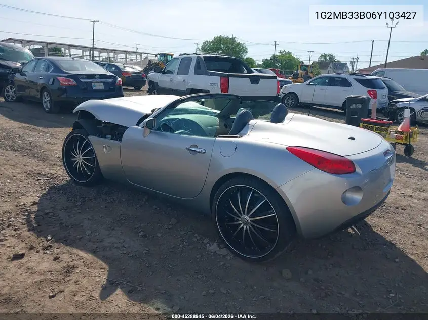 2006 Pontiac Solstice VIN: 1G2MB33B06Y103427 Lot: 45288945
