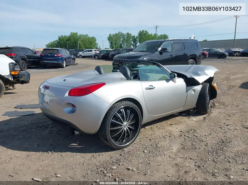 2006 Pontiac Solstice VIN: 1G2MB33B06Y103427 Lot: 45288945