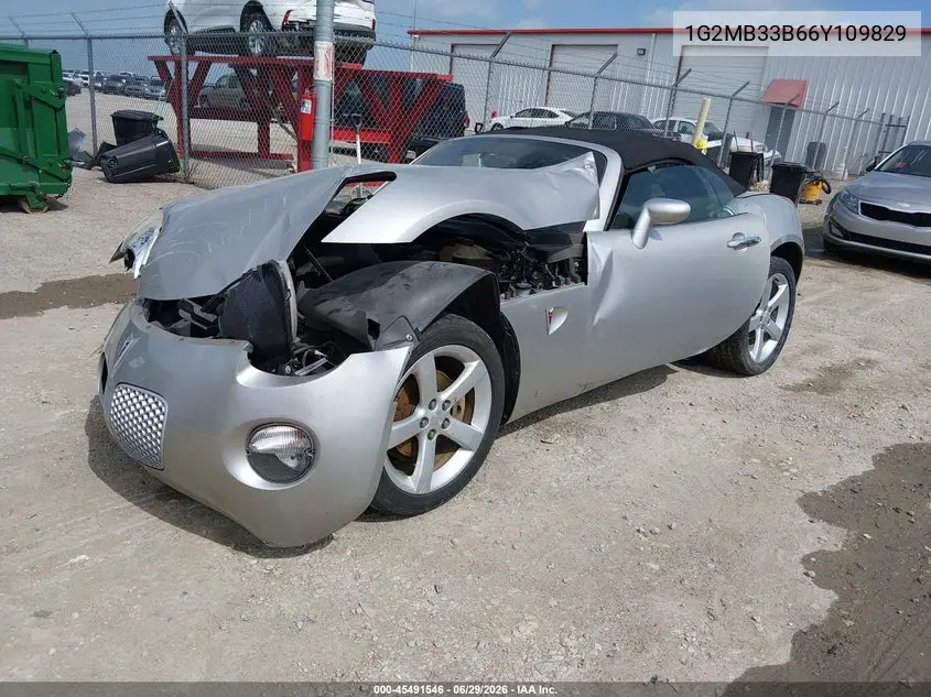 2006 Pontiac Solstice VIN: 1G2MB33B66Y109829 Lot: 45491546