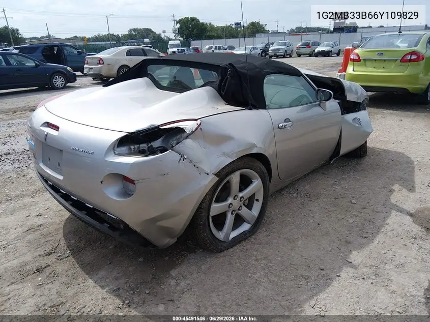2006 Pontiac Solstice VIN: 1G2MB33B66Y109829 Lot: 45491546