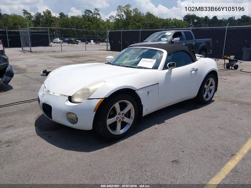 2006 Pontiac Solstice VIN: 1G2MB33B66Y105196 Lot: 45521591