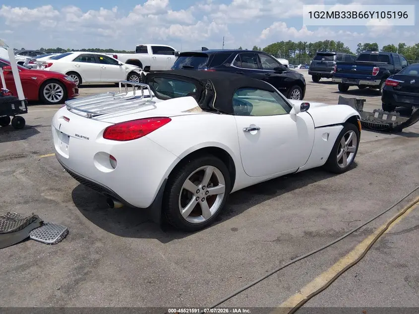 2006 Pontiac Solstice VIN: 1G2MB33B66Y105196 Lot: 45521591