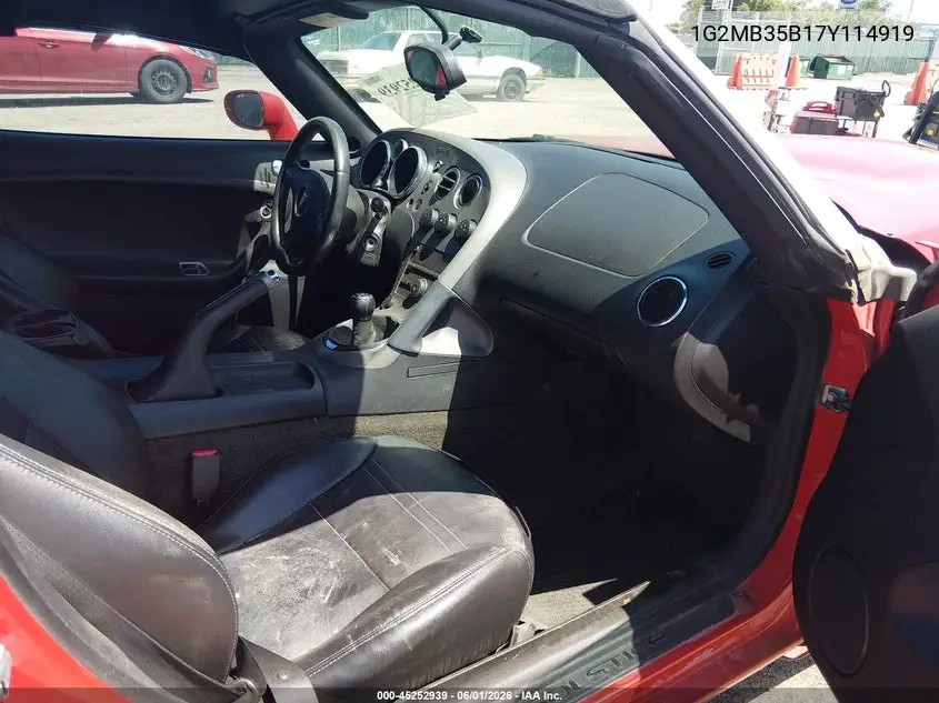 2007 Pontiac Solstice VIN: 1G2MB35B17Y114919 Lot: 45252939