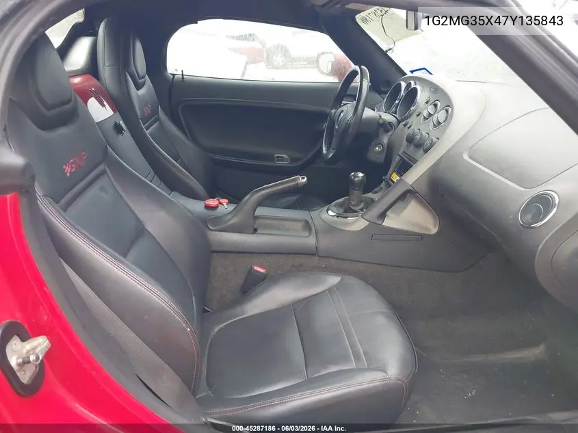2007 Pontiac Solstice Gxp VIN: 1G2MG35X47Y135843 Lot: 45287186