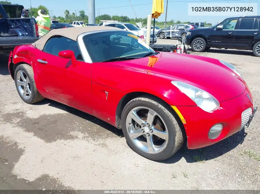 2007 Pontiac Solstice VIN: 1G2MB35B07Y128942 Lot: 45327412