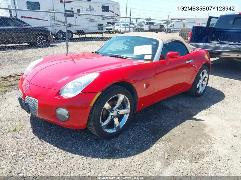 2007 Pontiac Solstice VIN: 1G2MB35B07Y128942 Lot: 45327412