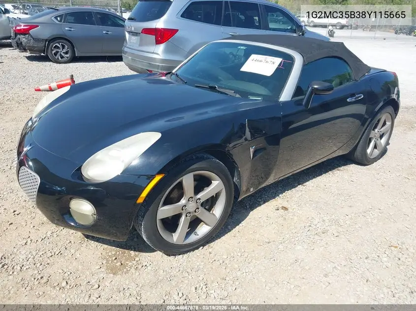 2008 Pontiac Solstice VIN: 1G2MC35B38Y115665 Lot: 44667678