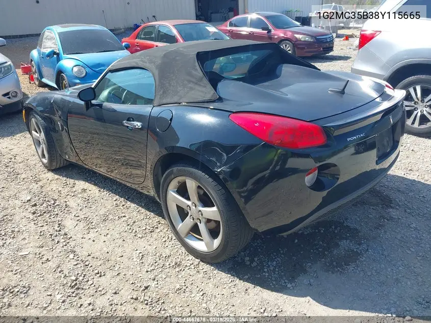 2008 Pontiac Solstice VIN: 1G2MC35B38Y115665 Lot: 44667678