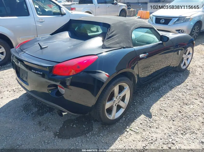 2008 Pontiac Solstice VIN: 1G2MC35B38Y115665 Lot: 44667678