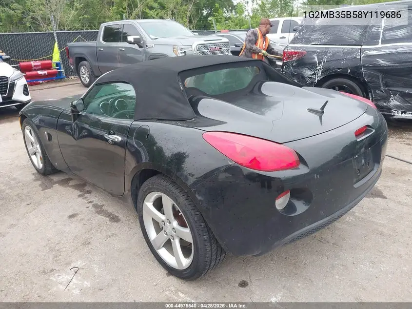 2008 Pontiac Solstice VIN: 1G2MB35B58Y119686 Lot: 44975540