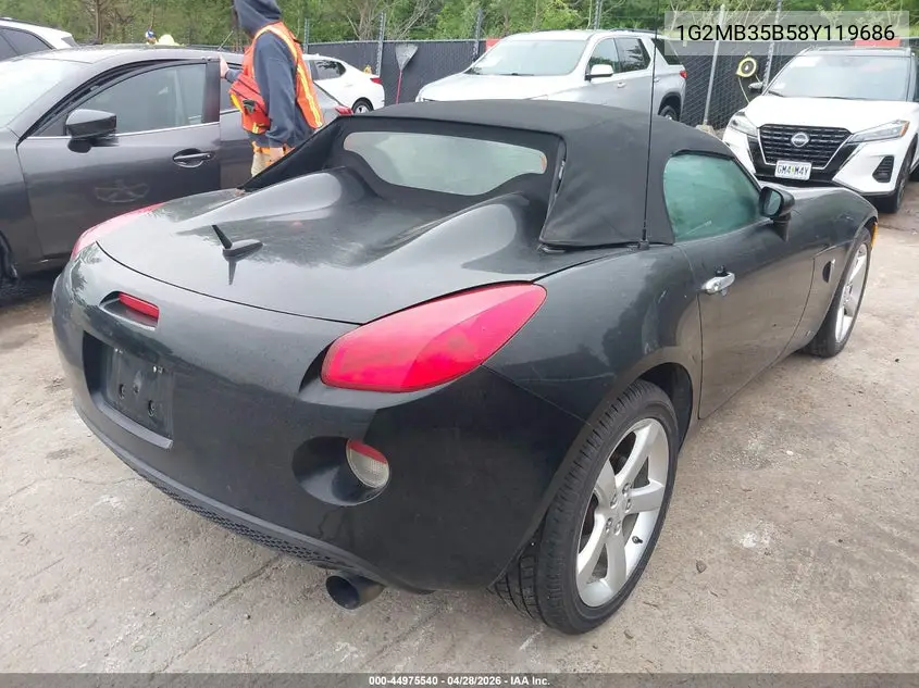 2008 Pontiac Solstice VIN: 1G2MB35B58Y119686 Lot: 44975540