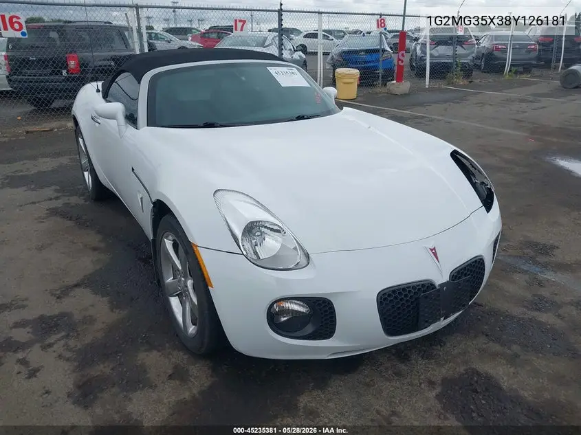2008 Pontiac Solstice Gxp VIN: 1G2MG35X38Y126181 Lot: 45235381