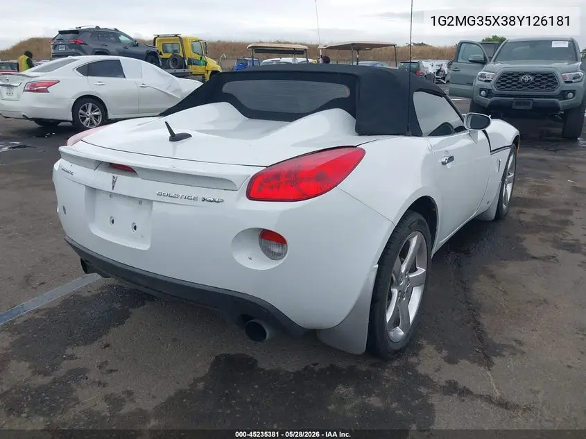 2008 Pontiac Solstice Gxp VIN: 1G2MG35X38Y126181 Lot: 45235381