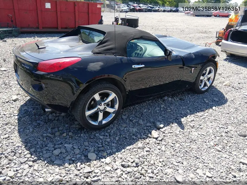 2008 Pontiac Solstice VIN: 1G2MC35B58Y126361 Lot: 45268526