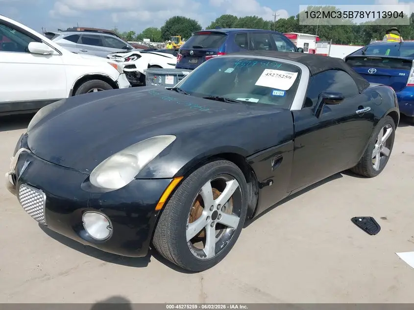 2008 Pontiac Solstice VIN: 1G2MC35B78Y113904 Lot: 45275259