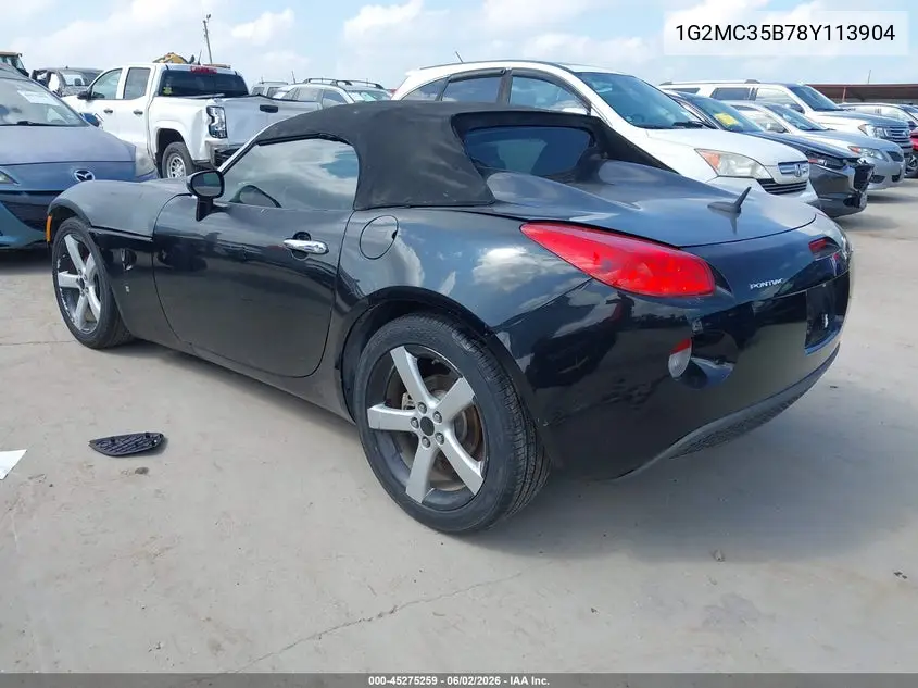 2008 Pontiac Solstice VIN: 1G2MC35B78Y113904 Lot: 45275259