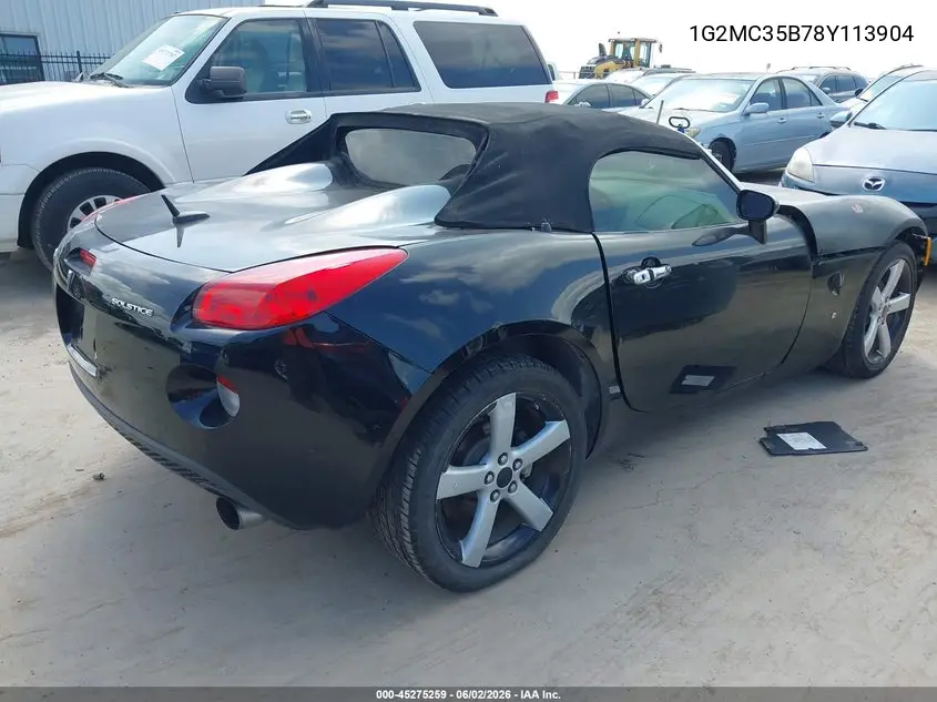 2008 Pontiac Solstice VIN: 1G2MC35B78Y113904 Lot: 45275259