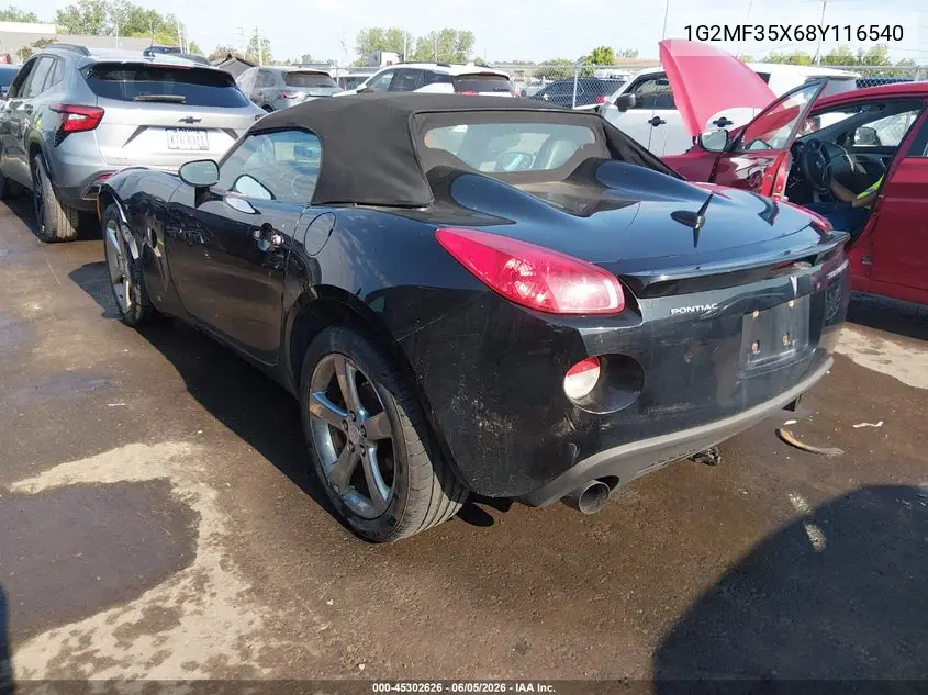 2008 Pontiac Solstice Gxp VIN: 1G2MF35X68Y116540 Lot: 45302626