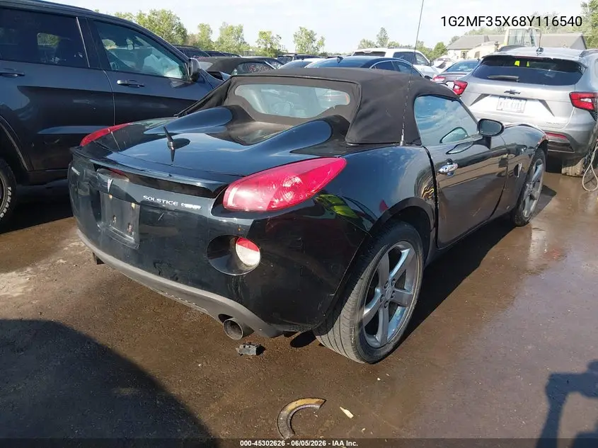 2008 Pontiac Solstice Gxp VIN: 1G2MF35X68Y116540 Lot: 45302626