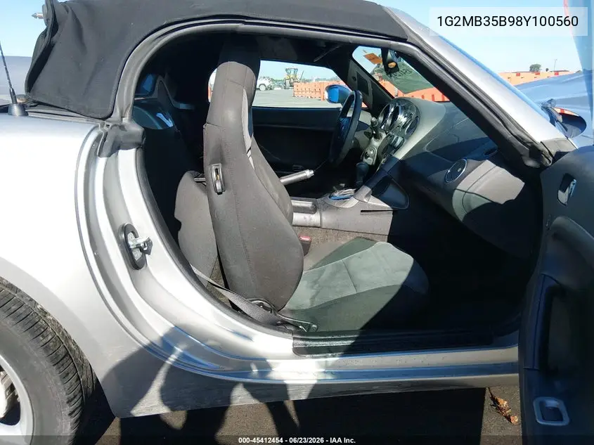 2008 Pontiac Solstice VIN: 1G2MB35B98Y100560 Lot: 45412454
