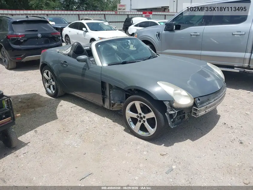 2008 Pontiac Solstice Gxp VIN: 1G2MF35X18Y113495 Lot: 45505358
