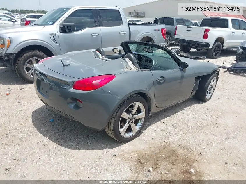 2008 Pontiac Solstice Gxp VIN: 1G2MF35X18Y113495 Lot: 45505358