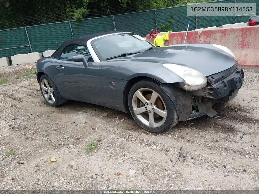 2008 Pontiac Solstice VIN: 1G2MC35B98Y114553 Lot: 45552552