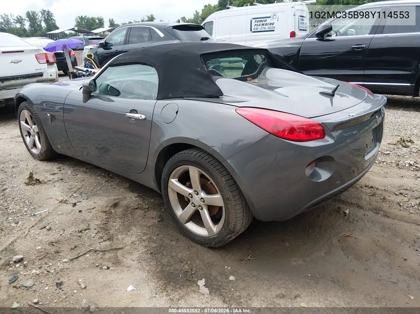 2008 Pontiac Solstice VIN: 1G2MC35B98Y114553 Lot: 45552552