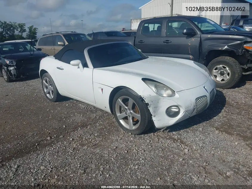 2008 Pontiac Solstice VIN: 1G2MB35B88Y102462 Lot: 45622398