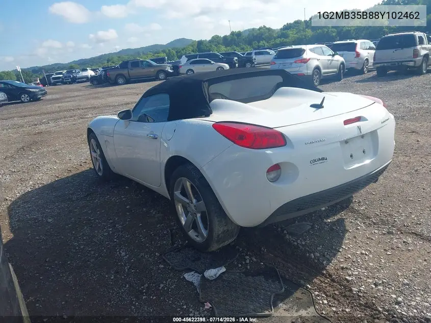 2008 Pontiac Solstice VIN: 1G2MB35B88Y102462 Lot: 45622398