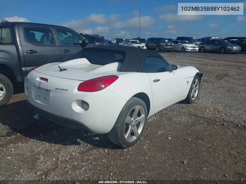 2008 Pontiac Solstice VIN: 1G2MB35B88Y102462 Lot: 45622398