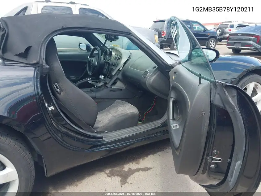 2008 Pontiac Solstice VIN: 1G2MB35B78Y120211 Lot: 45642824