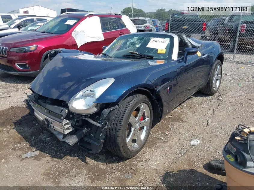 2008 Pontiac Solstice Gxp VIN: 1G2MF35X98Y112188 Lot: 45671151
