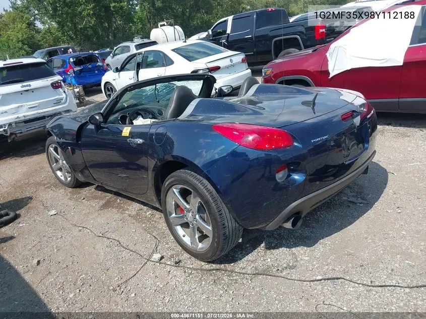 2008 Pontiac Solstice Gxp VIN: 1G2MF35X98Y112188 Lot: 45671151