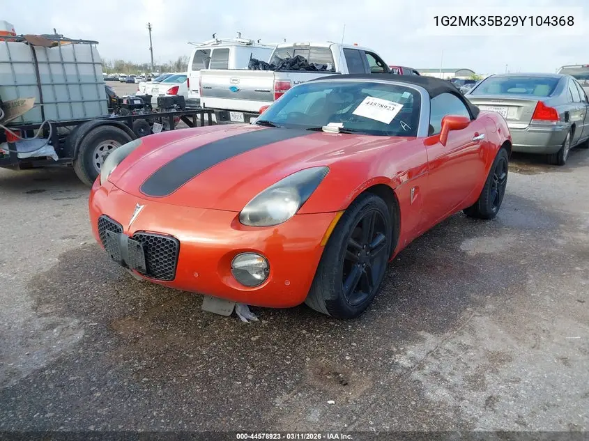 2009 Pontiac Solstice Street Edition VIN: 1G2MK35B29Y104368 Lot: 44578923