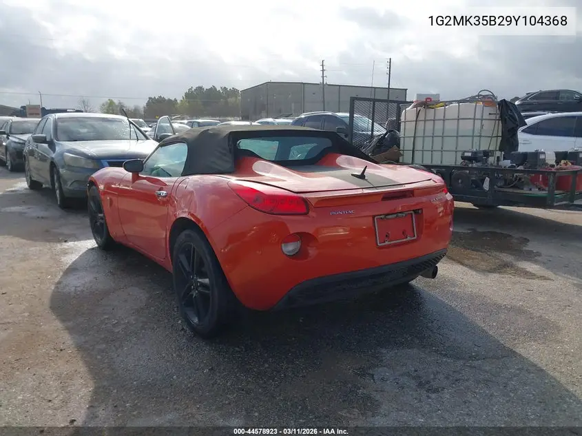 2009 Pontiac Solstice Street Edition VIN: 1G2MK35B29Y104368 Lot: 44578923