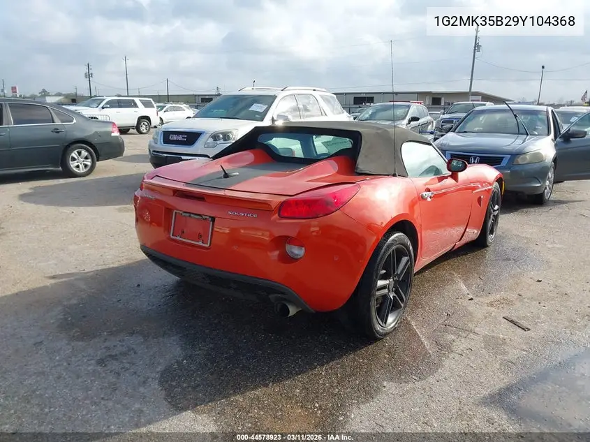 2009 Pontiac Solstice Street Edition VIN: 1G2MK35B29Y104368 Lot: 44578923