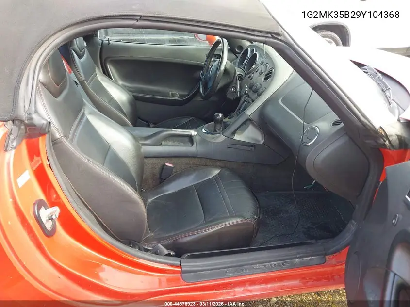 2009 Pontiac Solstice Street Edition VIN: 1G2MK35B29Y104368 Lot: 44578923
